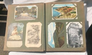 Vintage Post Card Album Full of 175 postcards early 1900 ' s to 1940 ' s 3