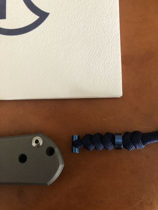 Chris Reeve Large Sebenza 21 Drop Point Knife With Blue Lanyard 2