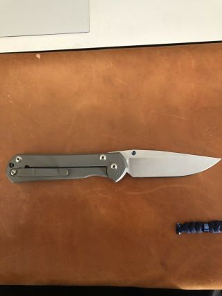 Chris Reeve Large Sebenza 21 Drop Point Knife With Blue Lanyard 5