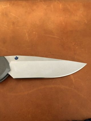 Chris Reeve Large Sebenza 21 Drop Point Knife With Blue Lanyard 6