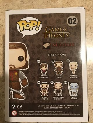 Funko Pop (2013) Games of Thrones Authentic SDCC Ned Stark Headless w/ Protector 2