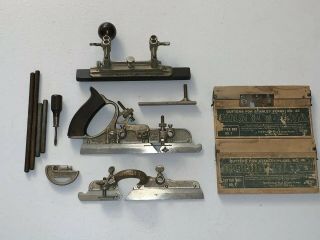 Vintage Stanley No.  45 Combination Plane Set With Cutters
