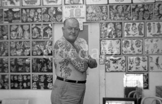 1960s Nieh Negative,  Tattoo Artist,  Shirtless,  Lee Roy Minugh,  The Pike,  N310714