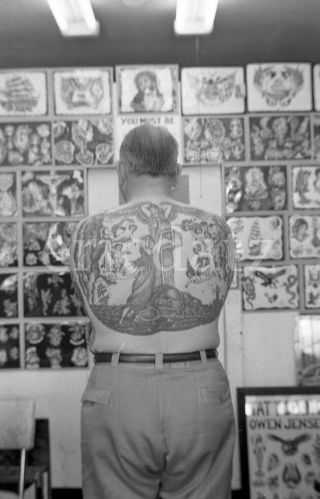 1960s Nieh Negative,  Tattoo Artist,  Shirtless,  Lee Roy Minugh,  The Pike,  N310706