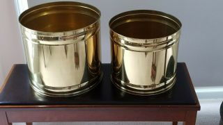 Two Bristol Brass Large Planters/containers.