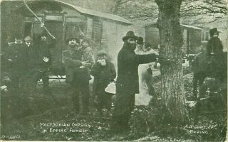 Pc Epping Forest Macedonian Gypsies Gypsy Caravan By Davis Essex 1905