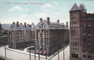 Portland Hotel Portland Oregon Postcard 1909