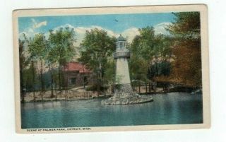 Mi Detroit Michigan 1916 Antique Post Card Palmer Park View