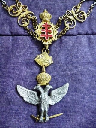 Masonic Collar Necklace Great Commander In Chief Grade 33