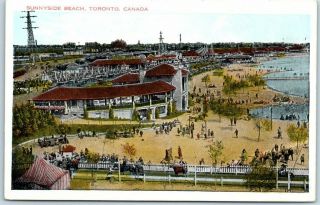 Toronto,  Ont.  Canada Postcard " Sunnyside Beach " Amusement Park View