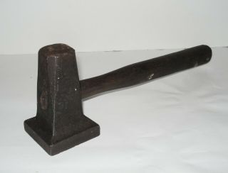 Atha Horseshoe 3” Square Head Blacksmith Anvil Forge Flatter Hammer 5 Lb.  7 Oz