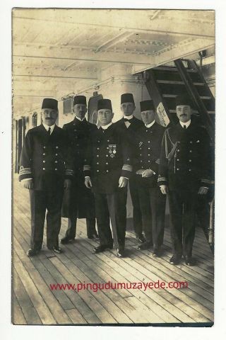 Turkey / Captain Of Ottoman Cruiser Goeben Breslau Wilhelm Souchon And Enver Bey