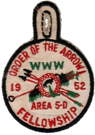 Boy Scouts Oa Conclave Area 5d 1952 Section Bsa Patch Badge