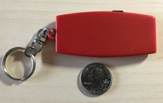 Vintage Adjustable Calendar Red Plastic Keychain Key Ring 32735 2