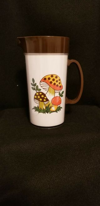 Vintage Merry Mushroom Thermo Serv insulated Coffee Pitcher Sears Roabuck 4