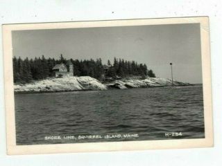 Me Squirrel Island Maine 1957 Real Photo Rppc Post Card View Of Shoreline