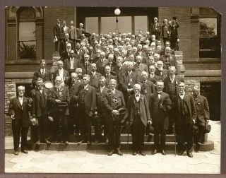 1911 Press Photo Civil War Veterans Meeting Of The 1st Minnesota Infantry G.  A.  R.