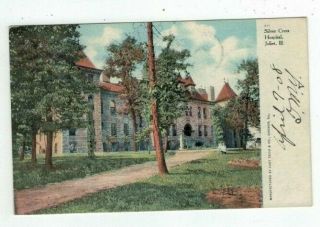 Il Joliet Illinois Antique 1908 Post Card Silver Cross Hospital