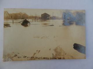West Liberty Ohio - Logan County - 1913 Flood Rppc