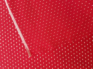 Vintage 1950 ' s Red SWISS DOT Cotton Semi - Sheer FABRIC 32 x 180 (5 yards) 5
