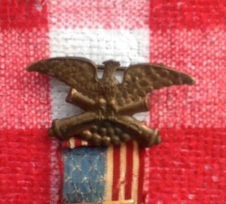 1864 Abraham Lincoln Presidential Campaign Badge/Pin - Union Eagle/Flag - GEM CDV 5