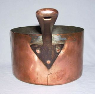 Antique Handmade Copper 7.  25 Qt.  