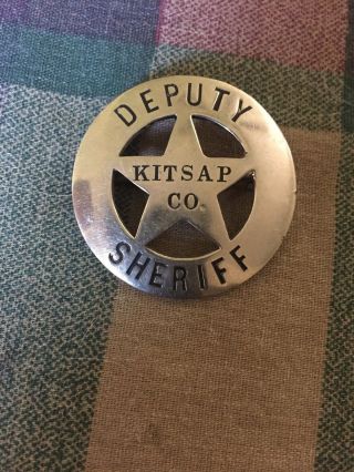 Obsolete Law Enforcement Badge Collectible Deputy Sheriff Kitsap Co.  Washington