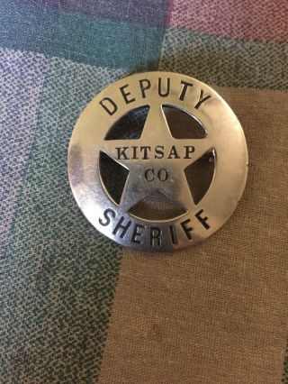 Obsolete Law Enforcement Badge Collectible Deputy Sheriff Kitsap Co.  Washington 3