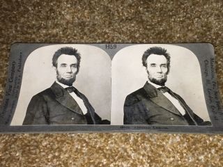Very Rare Stereoview Abraham Lincoln Keystone H59 28016 President Civil War