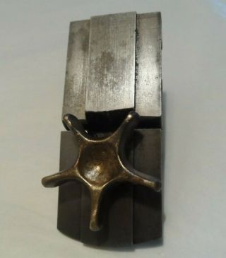 ANTIQUE STANLEY NO.  72 1/2 CHAMFER PLANE BEADING ATTACHMENT WITH SIX CUTTERS 3