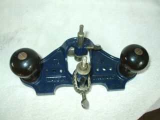 RECORD No 071 HAND ROUTER PLANE WITH FENCE & 4 CUTTERS IN 4