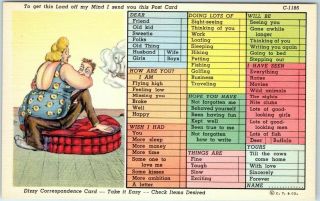 Vintage 1940s Comic Linen Postcard " Time Saver Comics " Curteich C - 1186