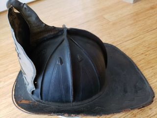 Rex H&l York,  Pa Miller High Eagle Fire Helmet Late 1800 