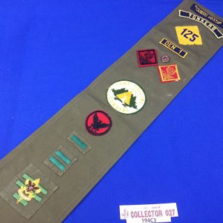 Boy Scout Merit Badge Sash 26 Merit Badges,  Pins,  Yonkers BGS,  Camp Collins 3