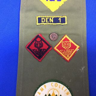Boy Scout Merit Badge Sash 26 Merit Badges,  Pins,  Yonkers BGS,  Camp Collins 5