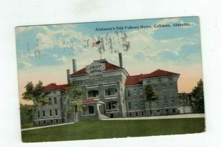 Al Cullman Alabama Antique 1916 Post Card Odd Fellows Home Ioof