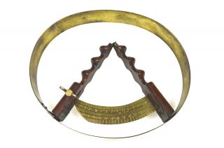 Antique Wood And Brass Hat Sizing Tool,  " Entreométrique Javin ",  French.