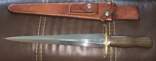 Randall Model 13 - 12” Arkansas Toothpick Knife With Johnson Rough Back Sheath