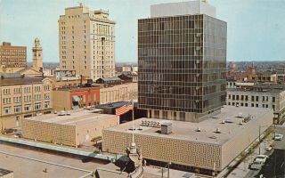 Canton Ohio 1960s Postcard City Hall Downtown