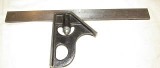 Vintage Rabone Chesterman 1901 Combination Square Rule Old Tool