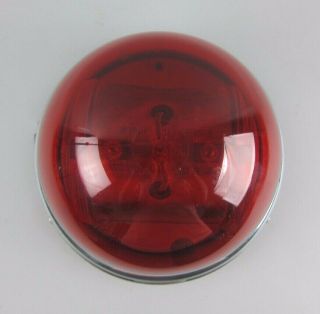 Federal Sign and Signal Corporation Beacon Ray RED GLASS Dome Model 17 12V 2