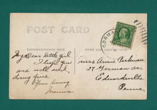Gormania,  WV,  rppc Post Office,  E M NORMAN Store,  IOOF Hall,  postmarked Nov 1910 2