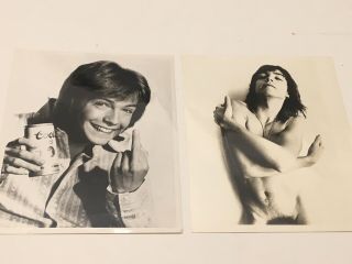 David Cassidy - Two 10 " X 8 " Black And White Photographs.