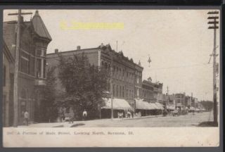 A Portion Of Main Street Looking North Savanna Il Illinois Stores Horses Wagons