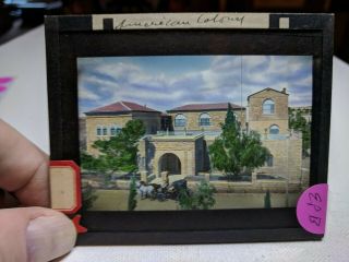 Colored Glass Magic Lantern Slide Jewish Palestine Epb American Colony Israel