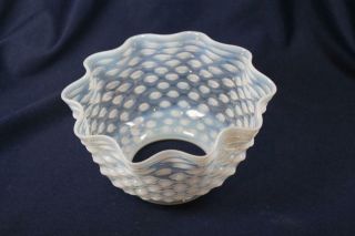 Victorian Hobnail Dew Drop 4 " Gas Shade White Opalescent Shade