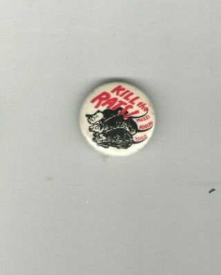 1940s Pin Wwii Homefront Pinback Anti Hitler Mussolini Japan Kill The Rats