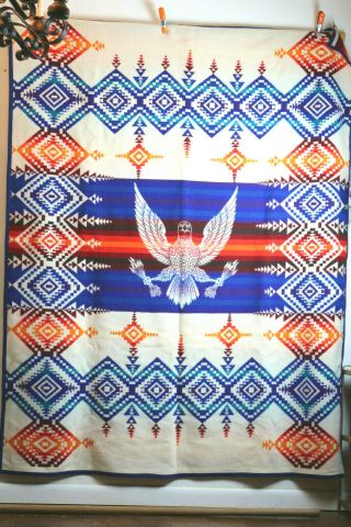 Pendleton Beaver State Wool Blanket EAGLE SEELATSEE Chief Yakama Nation 6