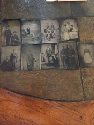 Set Of 9 Tin Types From The Civil War Era/comes With A Ambrotype