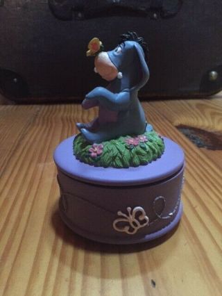 Disney Eeyore Ceramic Trinket/music Box
